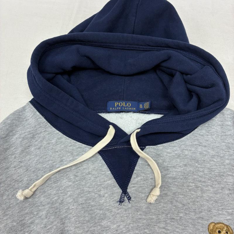 ポロラルフローレン POLO RALPH LAUREN パーカー 長袖 ポロベア ラグビー 刺繍 プルオーバー スウェット パーカー XL メンズ USED 古着 中古 50162575