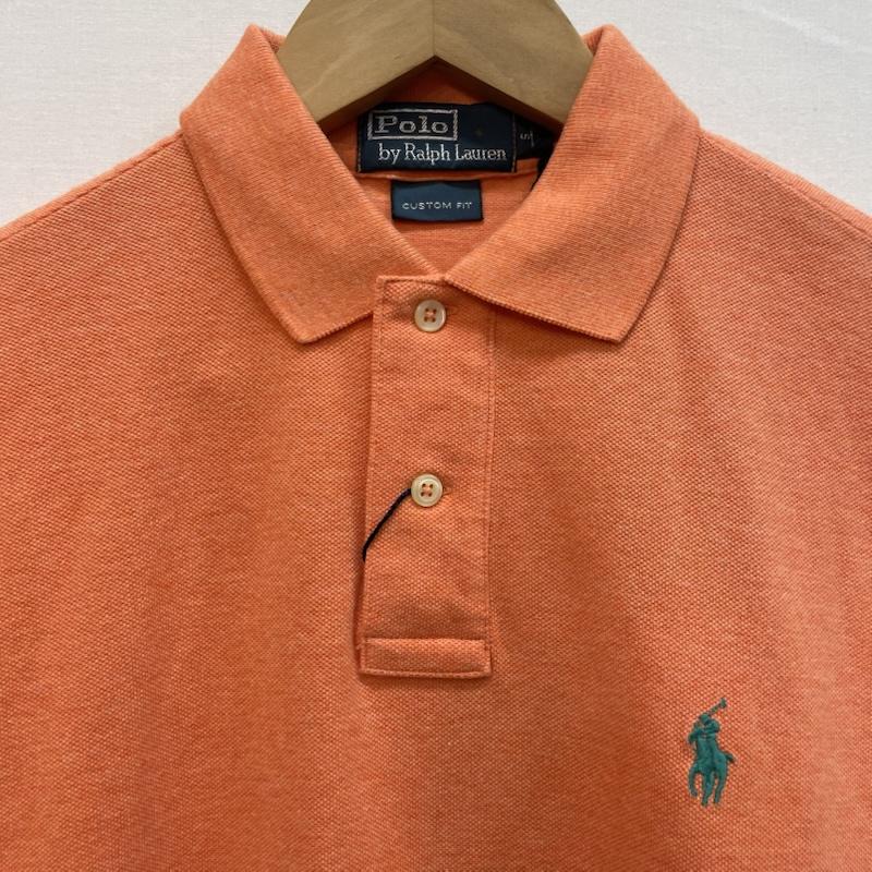 ポロラルフローレン POLO RALPH LAUREN ポロシャツ 半袖 半袖 ポロシャツ胸元 ワンポイント ポニー 刺繍 タグ付き S 無地 X ワンポイント 橙 / オレンジ / orange メンズ USED 古着 中古 50162579