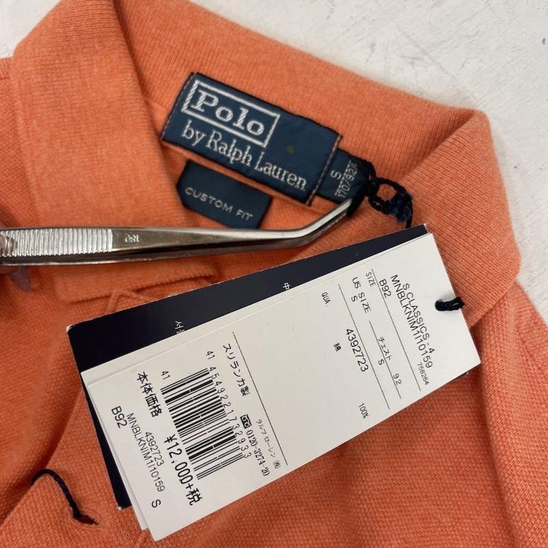 ポロラルフローレン POLO RALPH LAUREN ポロシャツ 半袖 半袖 ポロシャツ胸元 ワンポイント ポニー 刺繍 タグ付き S 無地 X ワンポイント 橙 / オレンジ / orange メンズ USED 古着 中古 50162579