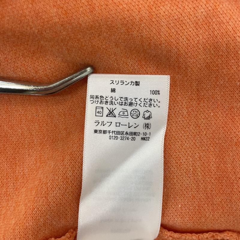 ポロラルフローレン POLO RALPH LAUREN ポロシャツ 半袖 半袖 ポロシャツ胸元 ワンポイント ポニー 刺繍 タグ付き S 無地 X ワンポイント 橙 / オレンジ / orange メンズ USED 古着 中古 50162579