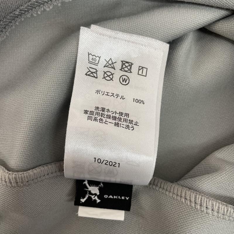 オークリー OAKLEY パーカー 半袖 幾何学模様 オークリー ロゴ プリント グレー プルオーバー 半袖 パーカー M 無地 X ロゴ、文字 X 幾何柄 灰 / グレー / gray X 青 / ブルー / blue メンズ USED 古着 中古 50162581