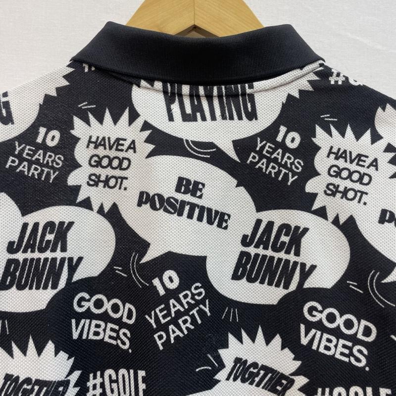 ＵＳＥＤ古着 USED/古着 ポロシャツ 半袖 Jack Bunny!! ジャックバニー 総柄 デザイン モノトーン カラー 半袖 ゴルフ ポロシャツ 6 総柄 黒 / ブラック / black X 白 / ホワイト / white メンズ USED 古着 中古 50162582