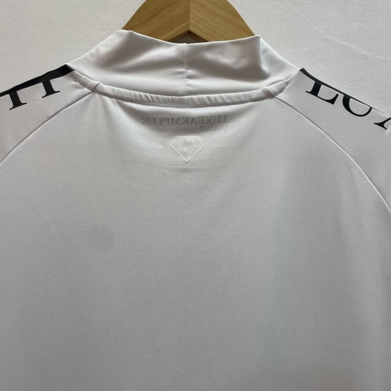 ＵＳＥＤ古着 USED/古着 Tシャツ 半袖 LUXEAKMPLUS リュクスエイケイエムプラス ゴランド ロゴ スター モチーフ ゴルフ 半袖モックネック Tシャツ M 無地 X ロゴ、文字 白 / ホワイト / white X 黒 / ブラック / black メンズ USED 古着 中古 50162584