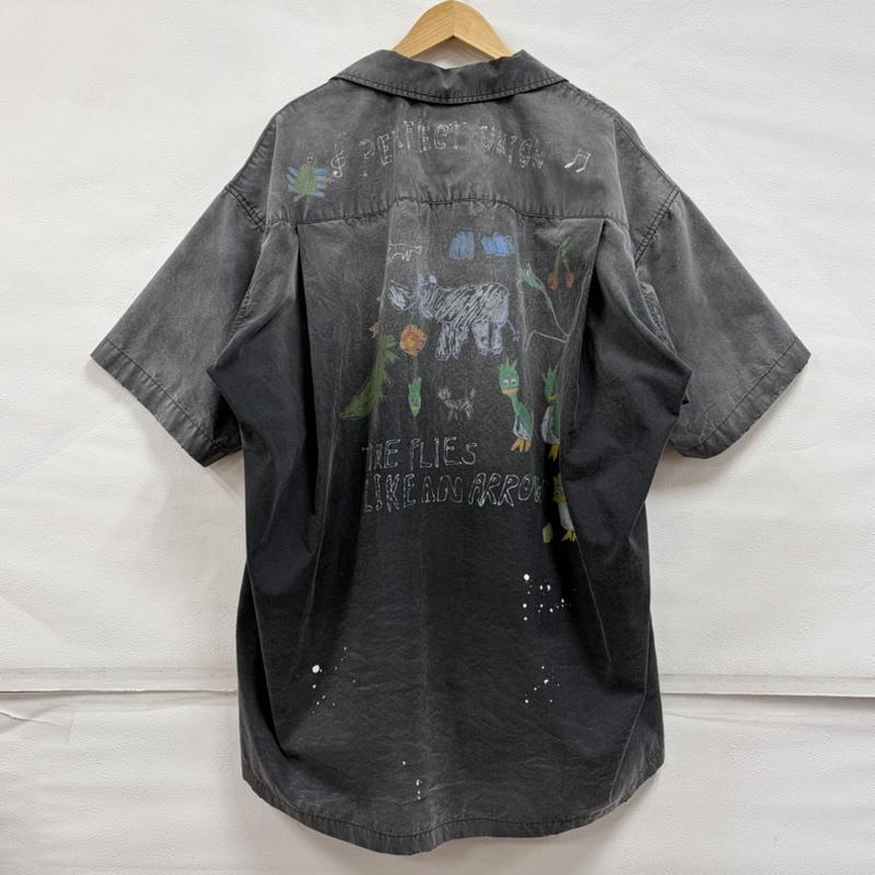 ミハラヤスヒロ MIHARAYASUHIRO シャツ、ブラウス 半袖 26SS Hand Drawing Print Shirt 落書き風 プリント 半袖 開襟 シャツ J16SH184 46 ロゴ、文字 X プリント マルチカラー / マルチカラー / multicolor メンズ USED 古着 中古 50162585