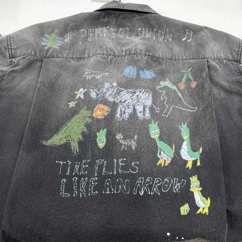 ミハラヤスヒロ MIHARAYASUHIRO シャツ、ブラウス 半袖 26SS Hand Drawing Print Shirt 落書き風 プリント 半袖 開襟 シャツ J16SH184 46 ロゴ、文字 X プリント マルチカラー / マルチカラー / multicolor メンズ USED 古着 中古 50162585