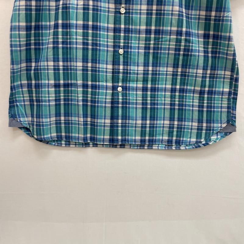 エルエルビーン L.L.Bean シャツ、ブラウス 半袖 チェック 柄 半袖 ボタンダウン シャツ 胸 ポケット L チェック 青 / ブルー / blue X 緑 / グリーン / green X 白 / ホワイト / white メンズ USED 古着 中古 50162587
