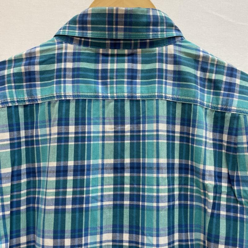 エルエルビーン L.L.Bean シャツ、ブラウス 半袖 チェック 柄 半袖 ボタンダウン シャツ 胸 ポケット L チェック 青 / ブルー / blue X 緑 / グリーン / green X 白 / ホワイト / white メンズ USED 古着 中古 50162587