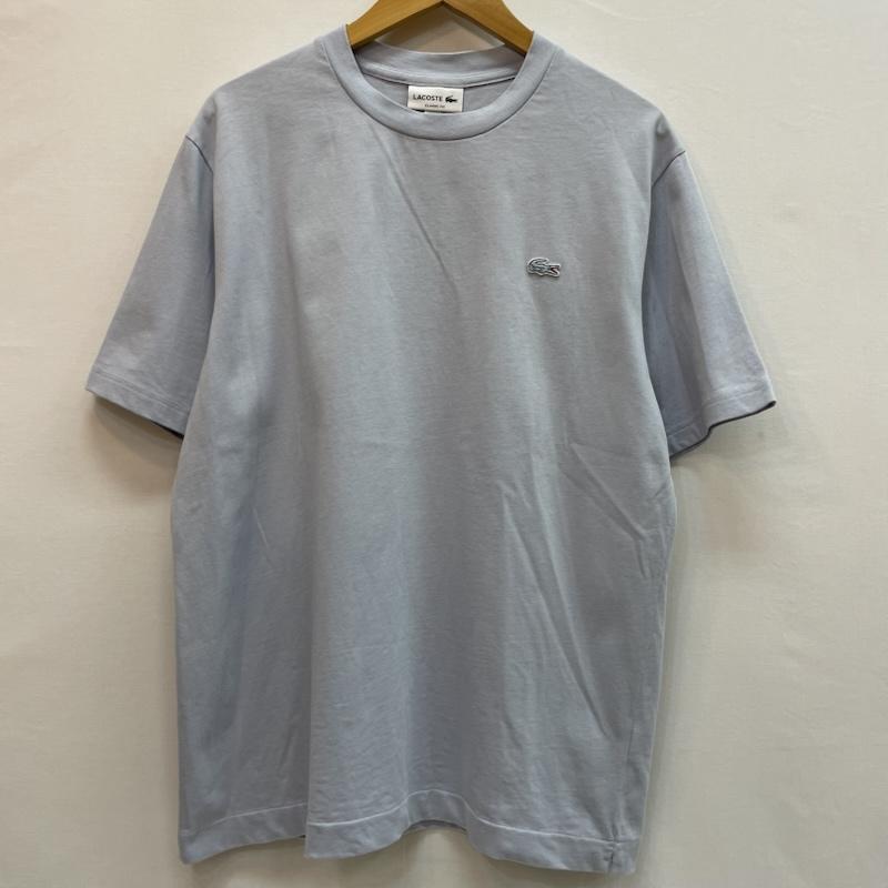 ラコステ LACOSTE Tシャツ 半袖 ライトブルー クルーネック Tシャツ ワンポイント ワニ ロゴ ワッペン L 水色 / ライトブルー / メンズ USED 古着 中古 50162593