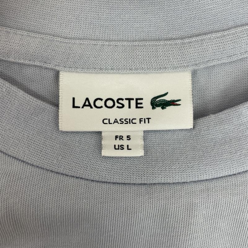 ラコステ LACOSTE Tシャツ 半袖 ライトブルー クルーネック Tシャツ ワンポイント ワニ ロゴ ワッペン L 水色 / ライトブルー / メンズ USED 古着 中古 50162593