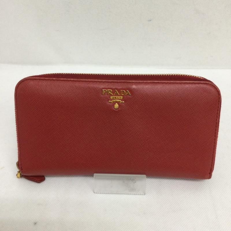プラダ PRADA 財布 長財布 プラダ 長財布 PRADA プラダ 1ML506 SAFFIANO METAL - 無地 赤 / レッド / red レディース USED 古着 中古 50162596