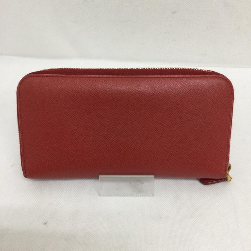 プラダ PRADA 財布 長財布 プラダ 長財布 PRADA プラダ 1ML506 SAFFIANO METAL - 無地 赤 / レッド / red レディース USED 古着 中古 50162596