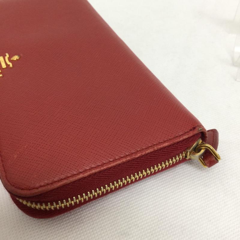 プラダ PRADA 財布 長財布 プラダ 長財布 PRADA プラダ 1ML506 SAFFIANO METAL - 無地 赤 / レッド / red レディース USED 古着 中古 50162596