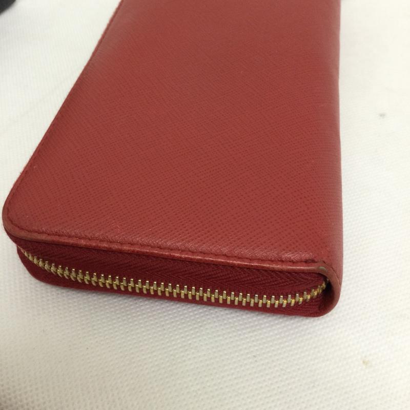 プラダ PRADA 財布 長財布 プラダ 長財布 PRADA プラダ 1ML506 SAFFIANO METAL - 無地 赤 / レッド / red レディース USED 古着 中古 50162596