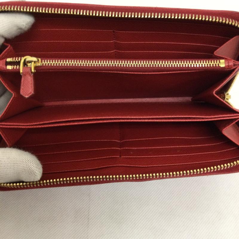 プラダ PRADA 財布 長財布 プラダ 長財布 PRADA プラダ 1ML506 SAFFIANO METAL - 無地 赤 / レッド / red レディース USED 古着 中古 50162596