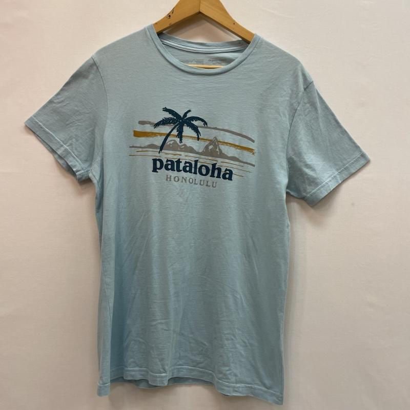 パタゴニア patagonia Tシャツ 半袖 Pataloha Honolulu ハワイ ホノルル 限定 ロゴ プリント Ｔシャツ S 無地 X ロゴ、文字 X プリント 水色 / ライトブルー / メンズ USED 古着 中古 50162598