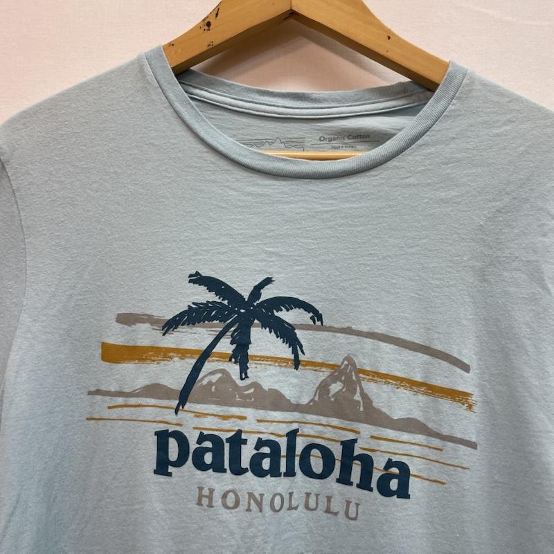 パタゴニア patagonia Tシャツ 半袖 Pataloha Honolulu ハワイ ホノルル 限定 ロゴ プリント Ｔシャツ S 無地 X ロゴ、文字 X プリント 水色 / ライトブルー / メンズ USED 古着 中古 50162598