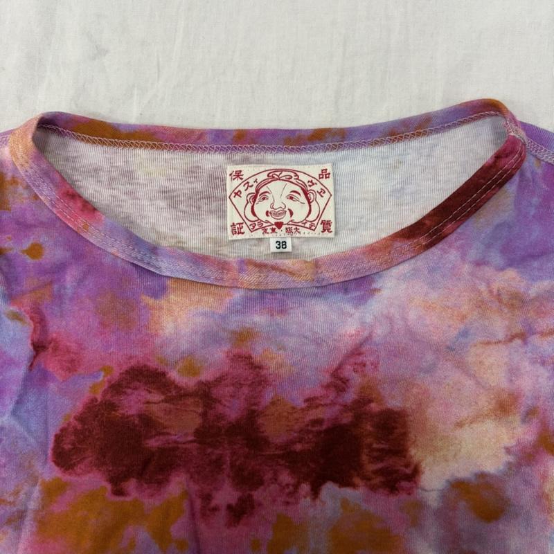 エヴィス EVISU Tシャツ 長袖 タイダイロンT ピンク系 38 38 総柄 マルチカラー / マルチカラー / multicolor メンズ USED 古着 中古 50162600