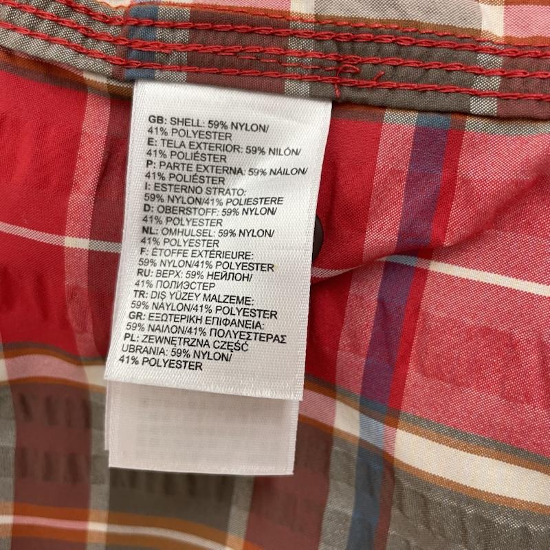 ザノースフェイス THE NORTH FACE シャツ、ブラウス 半袖 チェック柄 半袖 ボタンダウン シャツ ワンポイント ブランド ロゴ 胸ポケット L チェック X ワンポイント X ロゴ、文字 赤 / レッド / red X 灰 / グレー / gray メンズ USED 古着 中古 50162601