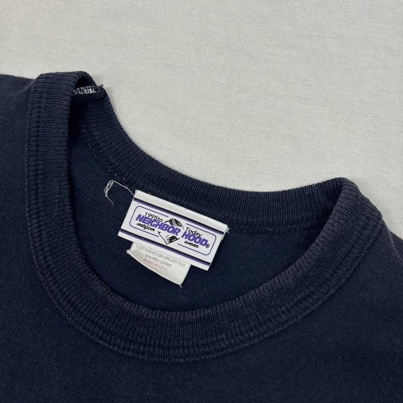 ネイバーフッド NEIGHBORHOOD Tシャツ 半袖 90年代 ビンテージ USA製 スカル ロゴ クルーネック 半袖 Tシャツ 90s VINTAGE S 紺 / ネイビー / navy メンズ USED 古着 中古 50162603