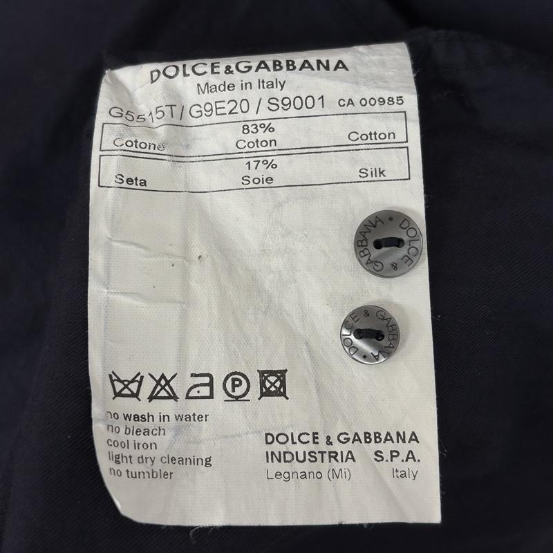 ドルチェアンドガッバーナ DOLCE&GABBANA シャツ、ブラウス 長袖 GOLD カラー カフス ストライプ 長袖 シャツ イタリア製 - 紺 / ネイビー / navy メンズ USED 古着 中古 50162606