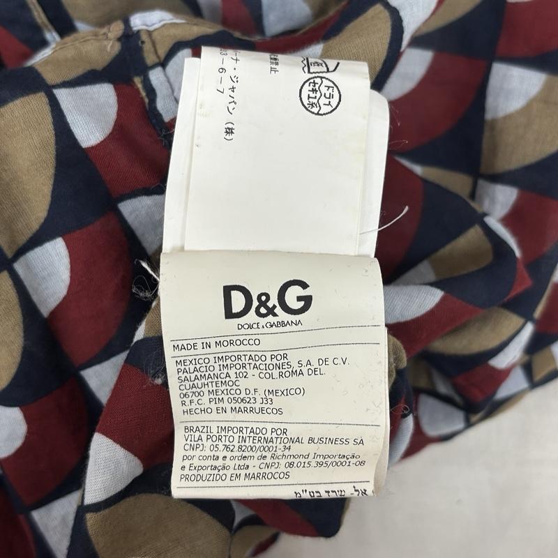 ドルチェアンドガッバーナ DOLCE&GABBANA シャツ、ブラウス 長袖 総柄 薄手 クレリック ボタンダウン 長袖 シャツ エポレット M メンズ USED 古着 中古 50162607