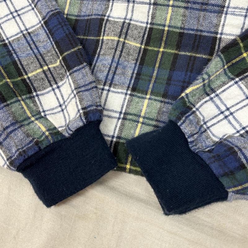 エルエルビーン L.L.Bean パーカー 長袖 USA製 チェック柄 ハーフボタン プルオーバー フランネル パーカー - ボーイズ USED 古着 中古 50162611