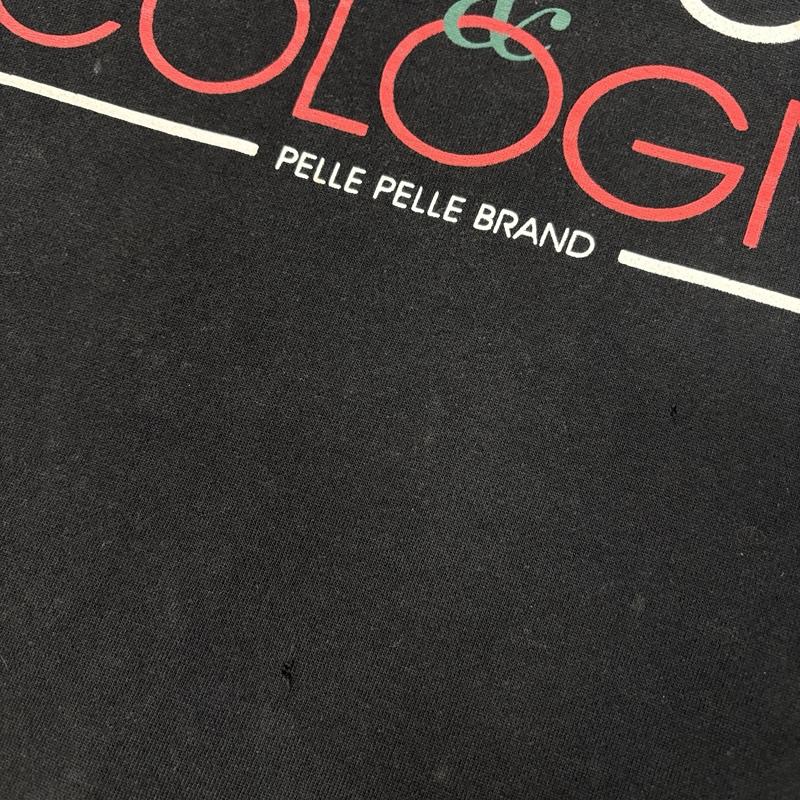 ペレペレ PELLEPELLE トレーナー 長袖 PUSSY de COLOGNE プリント クルーネック スウェット トレーナー 裏起毛 XXL 黒 / ブラック / black メンズ USED 古着 中古 50162614