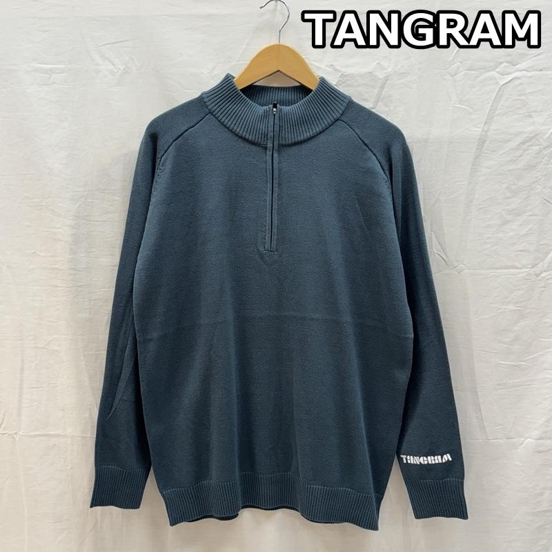 古着 USED ニット、セーター 長袖 TANGRAM タングラム TGA-MN02 ハーフジップ モックネック ニット セーター L メンズ USED 古着 中古 50162615