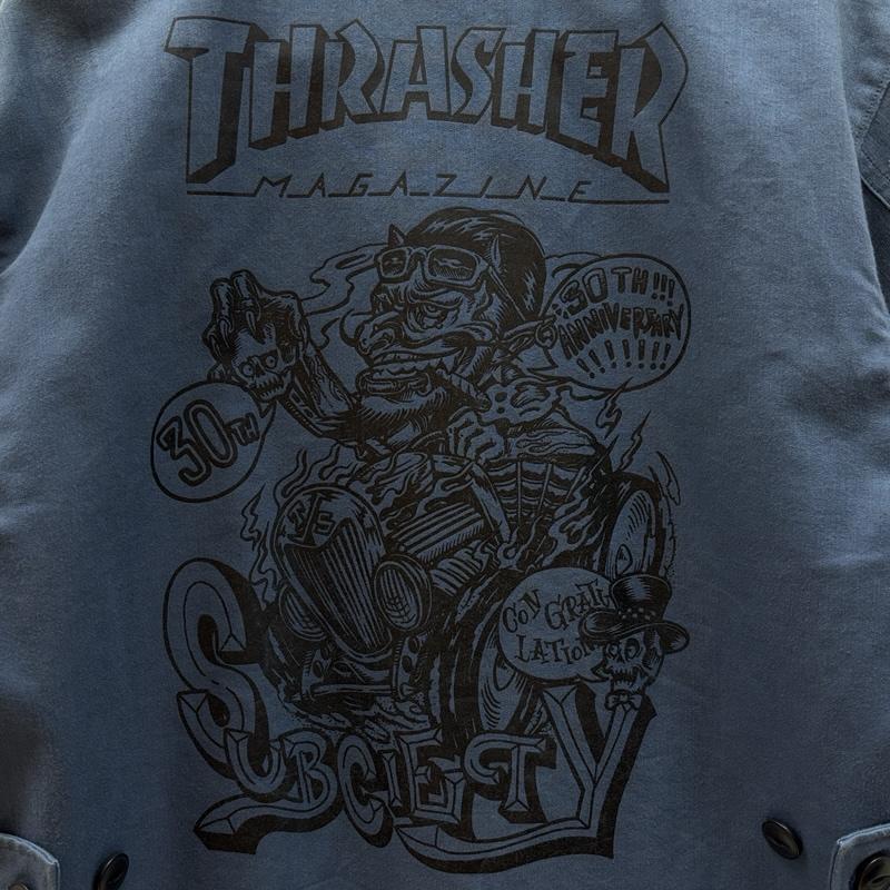 サブサエティ Subciety ジャケット、上着 ジャンパー、ブルゾン スラッシャー コラボ ロゴ 刺繍 プリント スイングトップ ハリントン ジャケット S メンズ USED 古着 中古 50162616