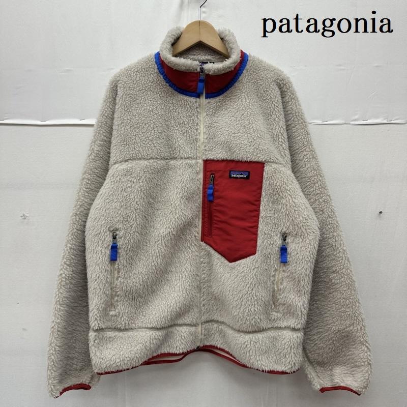 パタゴニア patagonia ジャケット、上着 ジャンパー、ブルゾン レトロX ボア フリース ジャケット 23056 FA23 L 白 / ホワイト / white X 赤 / レッド / red メンズ USED 古着 中古 50162620