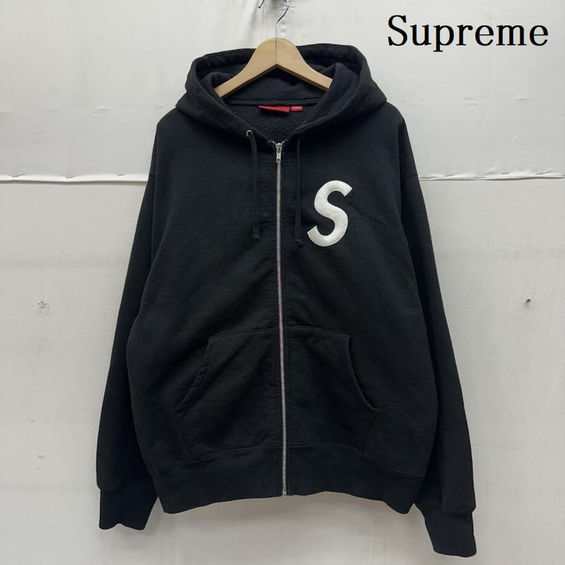 シュプリーム Supreme パーカー 長袖 24FW S Logo Zip Up Hooded ロゴ 刺繍 ジップ パーカー M 黒 / ブラック / black メンズ USED 古着 中古 50162621