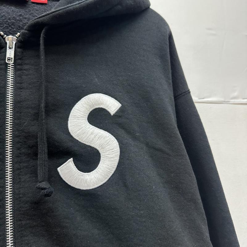 シュプリーム Supreme パーカー 長袖 24FW S Logo Zip Up Hooded ロゴ 刺繍 ジップ パーカー M 黒 / ブラック / black メンズ USED 古着 中古 50162621