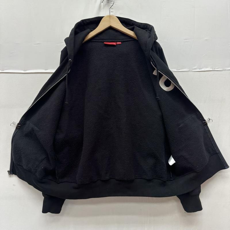 シュプリーム Supreme パーカー 長袖 24FW S Logo Zip Up Hooded ロゴ 刺繍 ジップ パーカー M 黒 / ブラック / black メンズ USED 古着 中古 50162621