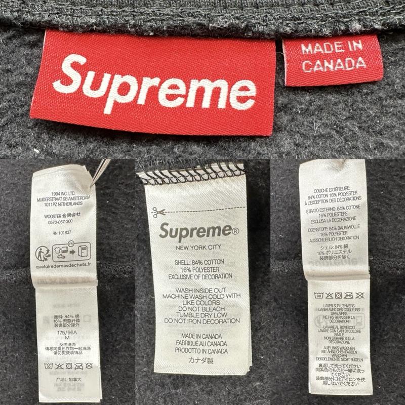 シュプリーム Supreme パーカー 長袖 24FW S Logo Zip Up Hooded ロゴ 刺繍 ジップ パーカー M 黒 / ブラック / black メンズ USED 古着 中古 50162621
