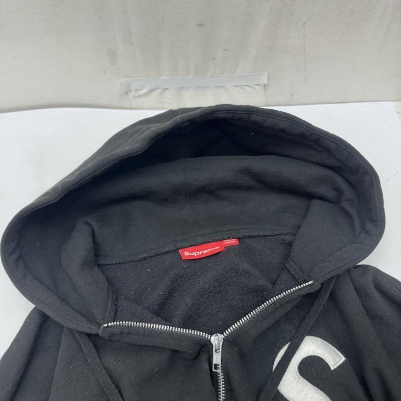シュプリーム Supreme パーカー 長袖 24FW S Logo Zip Up Hooded ロゴ 刺繍 ジップ パーカー M 黒 / ブラック / black メンズ USED 古着 中古 50162621