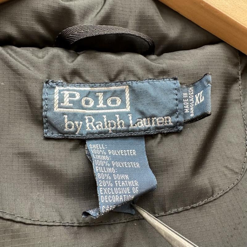 ポロラルフローレン POLO RALPH LAUREN ジャケット、上着 ダウンジャケット ポニー ロゴ 刺繍 ダウン ジャケット XL 黒 / ブラック / black メンズ USED 古着 中古 50162622