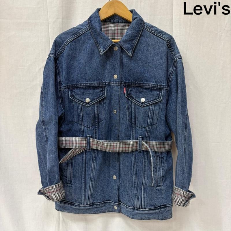 リーバイストラウスアンドコー Levi Strauss & co. ジャケット、上着 ジャケット、ブレザー Levi’ｓ 84684-0000 デニムジャケット グレンチェック リバーシブル インディゴ S S 青 / ブルー / blue メンズ USED 古着 中古 50162627