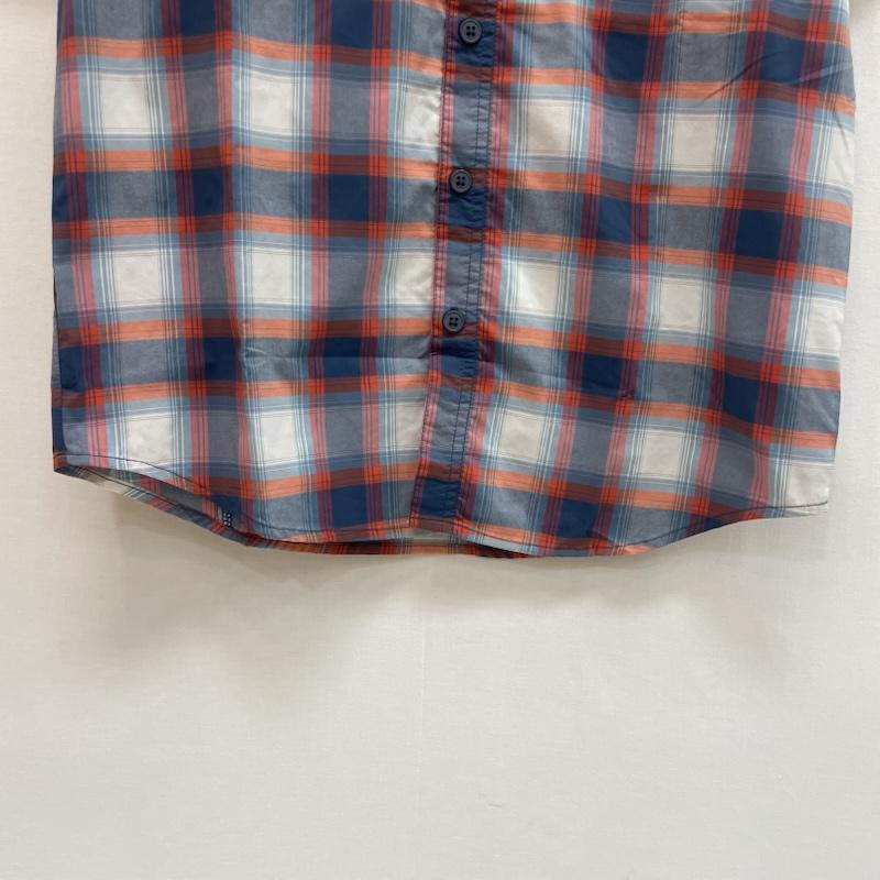 コロンビア Columbia シャツ、ブラウス 半袖 チェック柄 半袖 シャツ 胸ポケット S チェック 青 / ブルー / blue X 橙 / オレンジ / orange X 白 / ホワイト / white メンズ USED 古着 中古 50162632