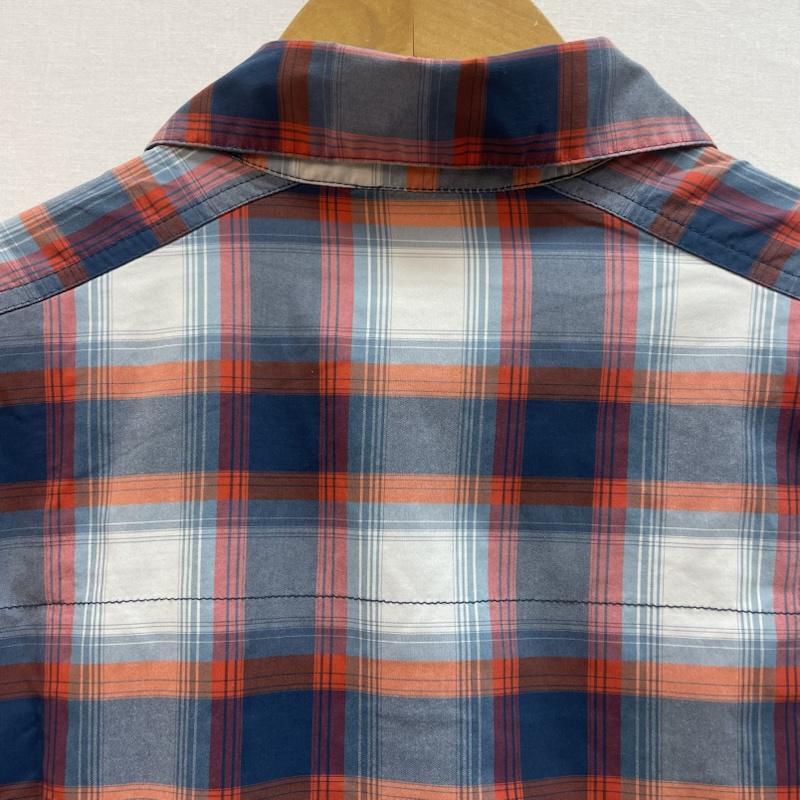 コロンビア Columbia シャツ、ブラウス 半袖 チェック柄 半袖 シャツ 胸ポケット S チェック 青 / ブルー / blue X 橙 / オレンジ / orange X 白 / ホワイト / white メンズ USED 古着 中古 50162632