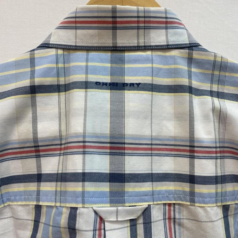 コロンビア Columbia シャツ、ブラウス 半袖 チェック柄 半袖 シャツ 胸ポケット M チェック 白 / ホワイト / white X 水色 / ライトブルー / X 青 / ブルー / blue X 黄 / イエロー / yellow メンズ USED 古着 中古 50162633