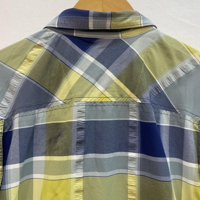 コロンビア Columbia シャツ、ブラウス 半袖 チェック柄 半袖 シャツ 胸ポケット オムニシェイド M チェック 灰 / グレー / gray X 青 / ブルー / blue X 黄 / イエロー / yellow メンズ USED 古着 中古 50162635
