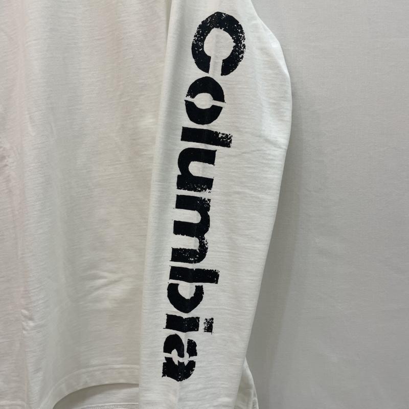 コロンビア Columbia Tシャツ 長袖 ロンT 袖ロゴ レタリング バック プリント ロゴ L 無地 X ロゴ、文字 X プリント 白 / ホワイト / white メンズ USED 古着 中古 50162640