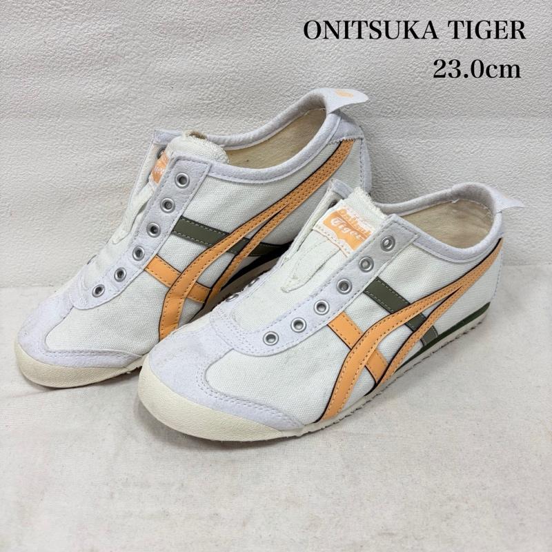 オニツカタイガー ONITSUKA TIGER スニーカー スニーカー MEXICO 66 スリッポン メキシコ キャンバス スニーカー 1183A360 23.0cm ロゴ、文字 白 / ホワイト / white レディース USED 古着 中古 50162641