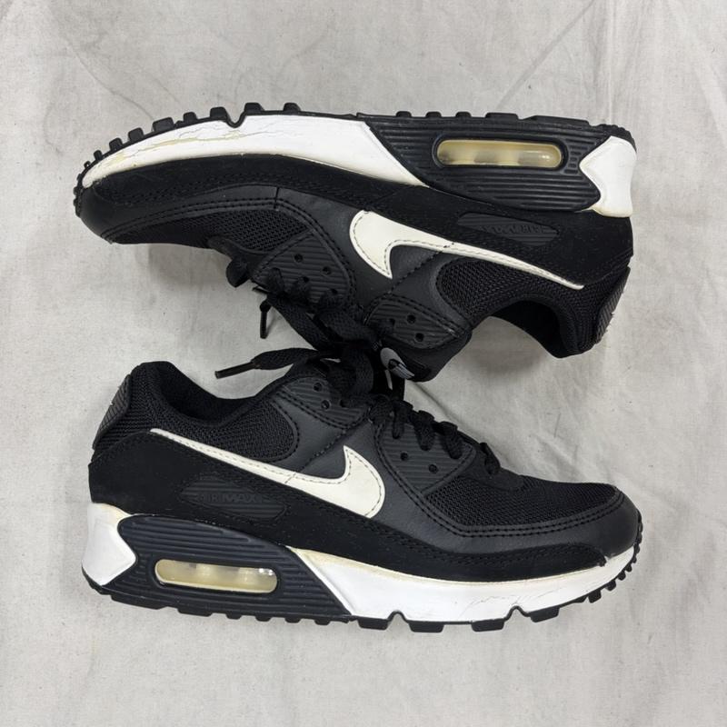 ナイキ NIKE スニーカー スニーカー AIR MAX 90 スニーカー CQ2560-001 エアマックス 24.5cm ロゴ、文字 黒 / ブラック / black X 白 / ホワイト / white レディース USED 古着 中古 50162642