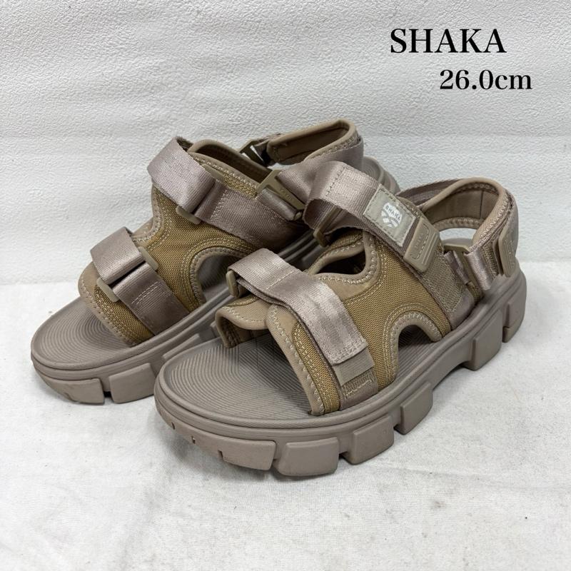 シャカ SHAKA サンダル サンダル ミリタリー ストラップ スポーツ サンダル CHILL OUT SF SK-185 26.0cm ロゴ、文字 ベージュ / ベージュ / beige メンズ USED 古着 中古 50162643