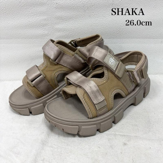 シャカ SHAKA サンダル サンダル ミリタリー ストラップ スポーツ サンダル CHILL OUT SF SK-185 26.0cm ロゴ、文字 ベージュ / ベージュ / beige メンズ USED 古着 中古 50162643