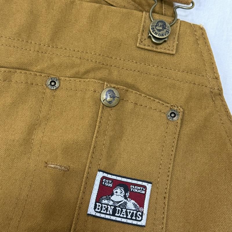 ベンデイビス BEN DAVIS サロペット・オーバーオール サロペット、オーバーオール 862 カーペンターオーバーオール ブラウン ダック キャンバス W36 L32 - ロゴ、文字 キャメル / キャメル / メンズ USED 古着 中古 50162645