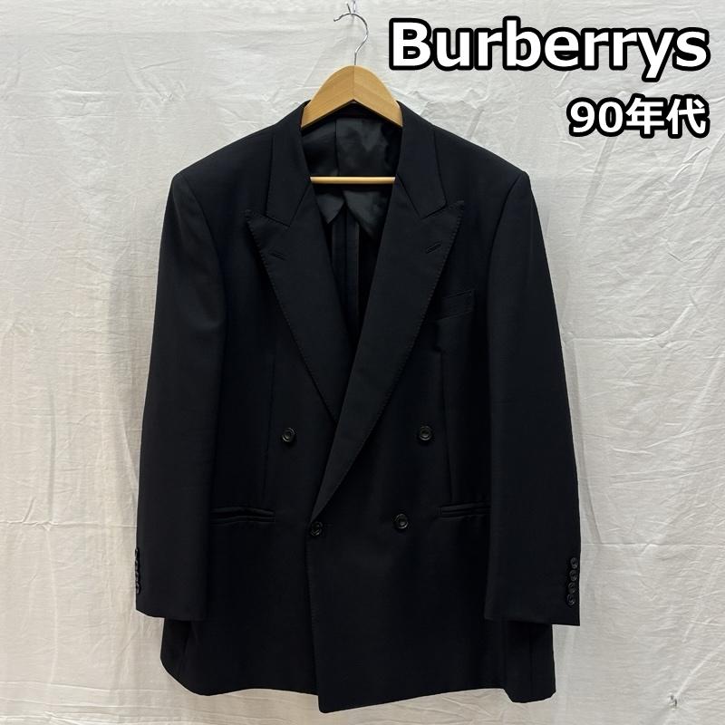 バーバリーズ BURBERRYS ジャケット、上着 ジャケット、ブレザー 90年代 ビンテージ モヘヤブレンド ウール テーラード ダブル ジャケット 90s VINTAGE - 黒 / ブラック / black メンズ USED 古着 中古 50162649