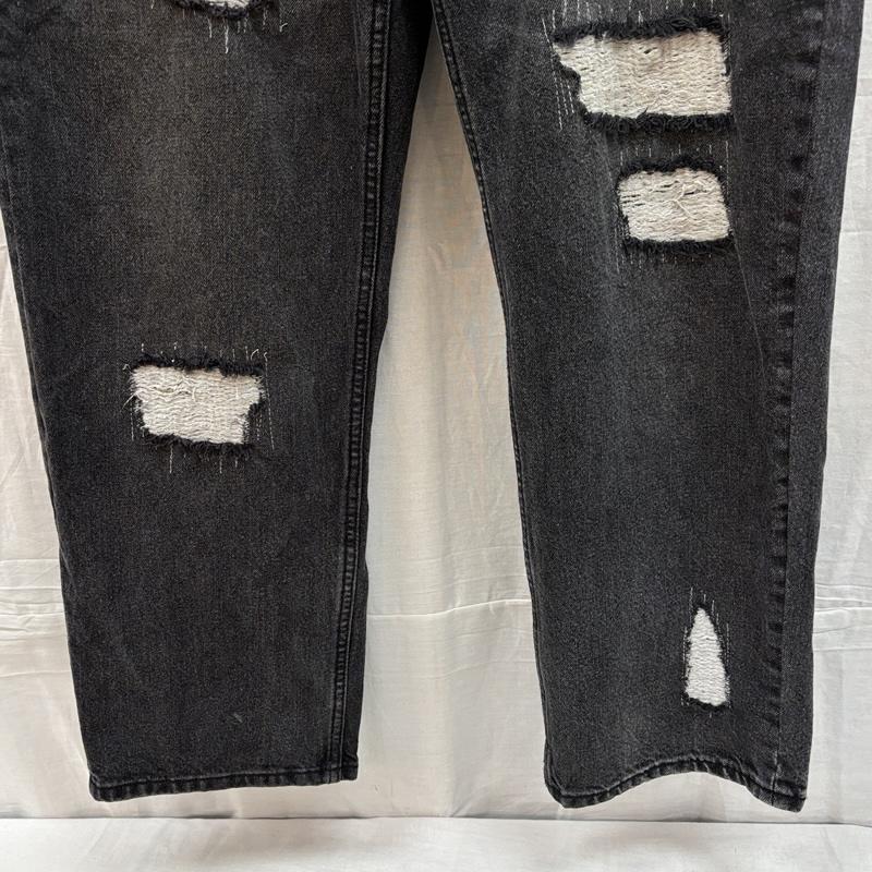 エクストララージ XLARGE パンツ デニム、ジーンズ 101234031010 DISTRESSED ダメージリペア加工 ブラック デニム パンツ 34インチ 黒 / ブラック / black メンズ USED 古着 中古 50162653