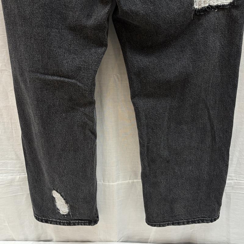 エクストララージ XLARGE パンツ デニム、ジーンズ 101234031010 DISTRESSED ダメージリペア加工 ブラック デニム パンツ 34インチ 黒 / ブラック / black メンズ USED 古着 中古 50162653